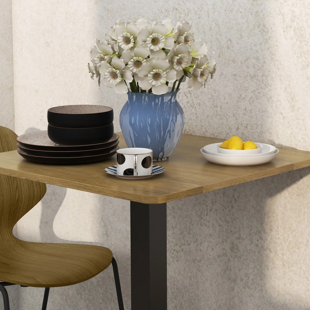 HOMCOM Masă de dining Masă pătrată de bucătărie pentru 2 persoane Masă de sufragerie cu aspect de lemn Bază din oțel 70 x 70 x 75 cm Maro închis | Aosom Romania