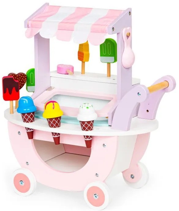 Stand de înghețată din lemn cu accesorii