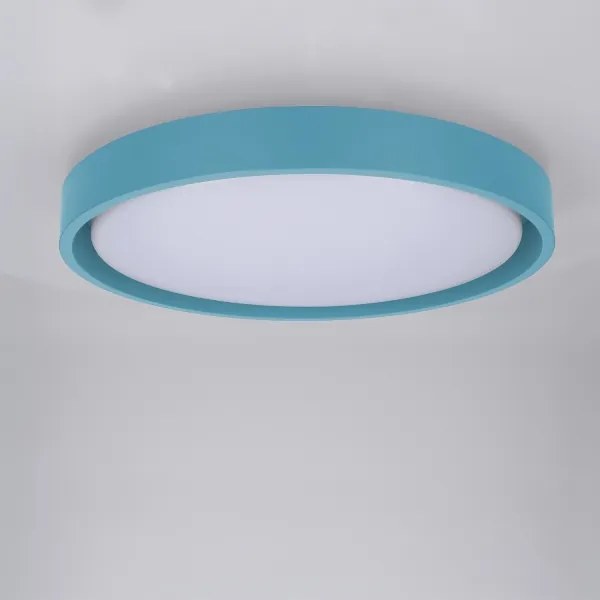 Brilagi-LED Plafonieră LED dimabilă MATTEO, 48 W, 230 V, 3000-6500K, Ø 41 cm, turcoaz + telecomandă
