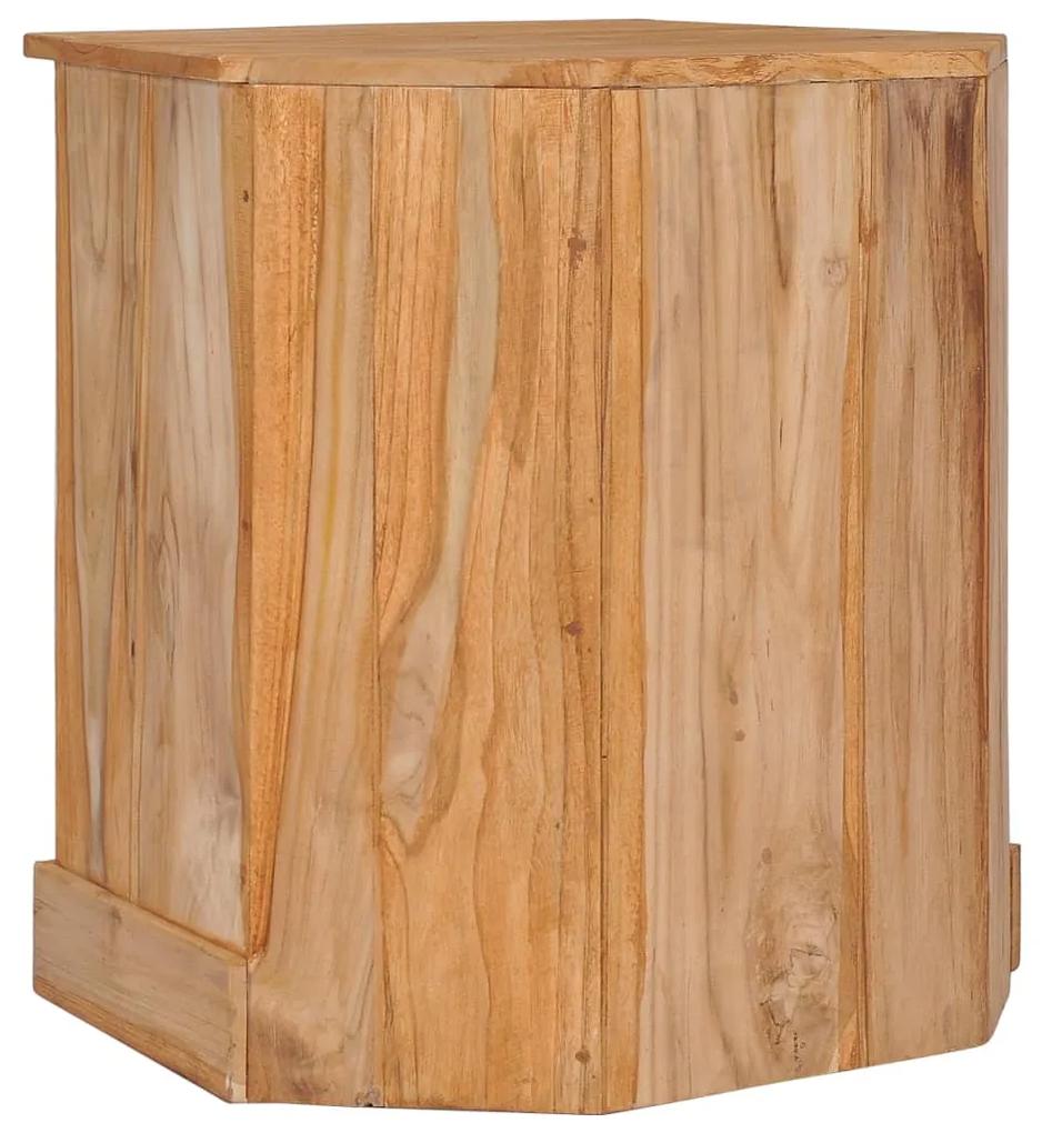 Servanta de colt, 60 x 45 x 60 cm, lemn masiv de tec