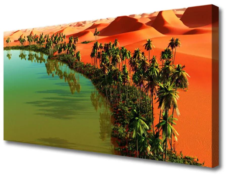 Tablou pe panza canvas Bay Copaci Desert Peisaj Verde Galben