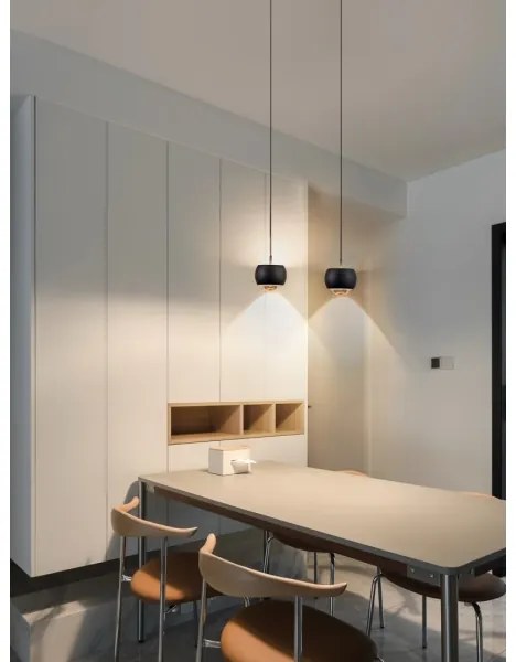 Lustră LED dimabilă Immax NEO 07219L DORMINE 6W/230V negru mat Tuya + telecomandă