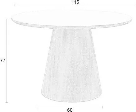 Masă de dining rotundă cu blat din piatră ø 115 cm Almira – White Label