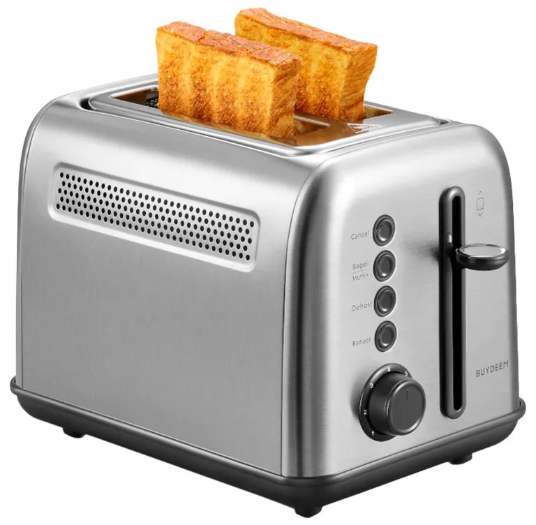 Prajitor de paine Buydeem DT620E-SS/EU, 900W, Pana la 204C°, 7 programe, Deschidere larga, Pop-up mare, Inox