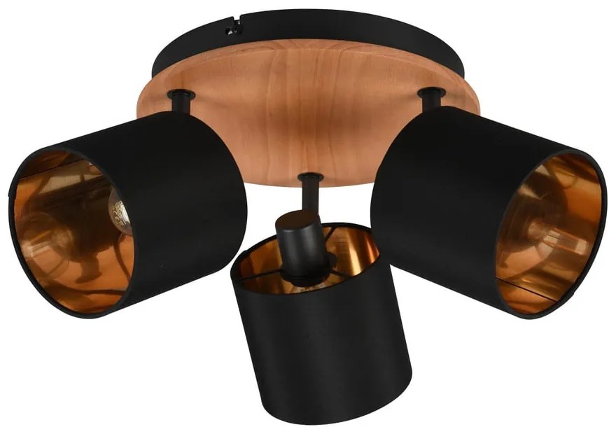 Spot negru/în culoare naturală ø 12 cm Tommy – Reality