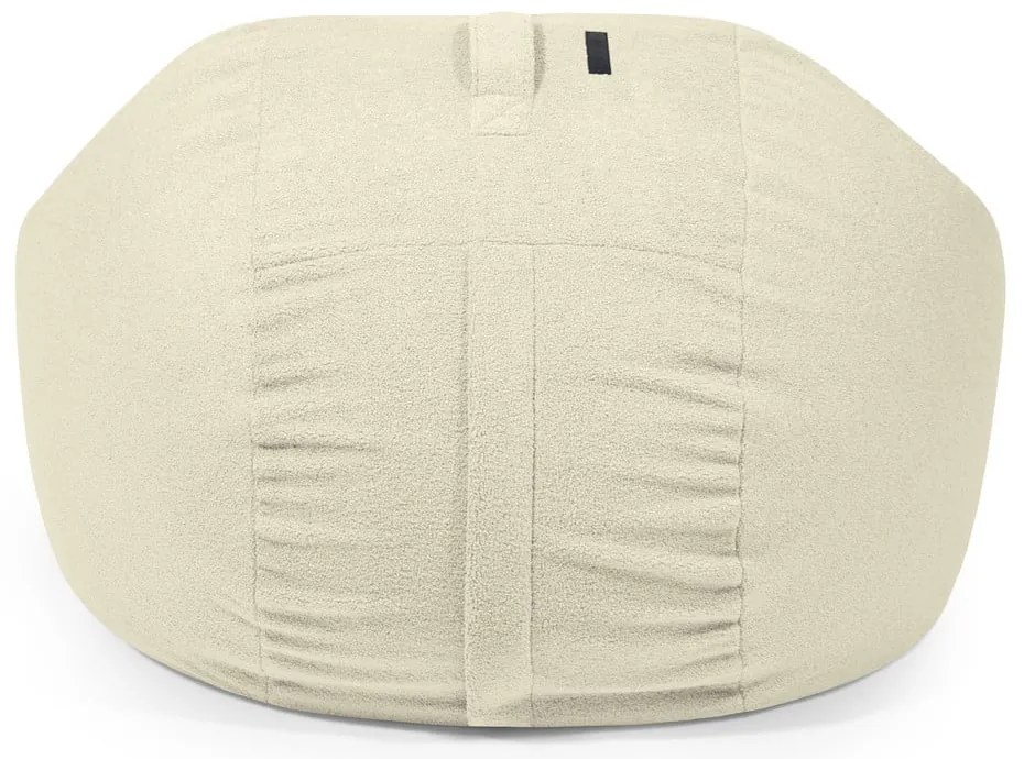 Fotoliu bean bag gri deschis cu tapițerie din țesătură bouclé Roll 135 – SLOWDOWN