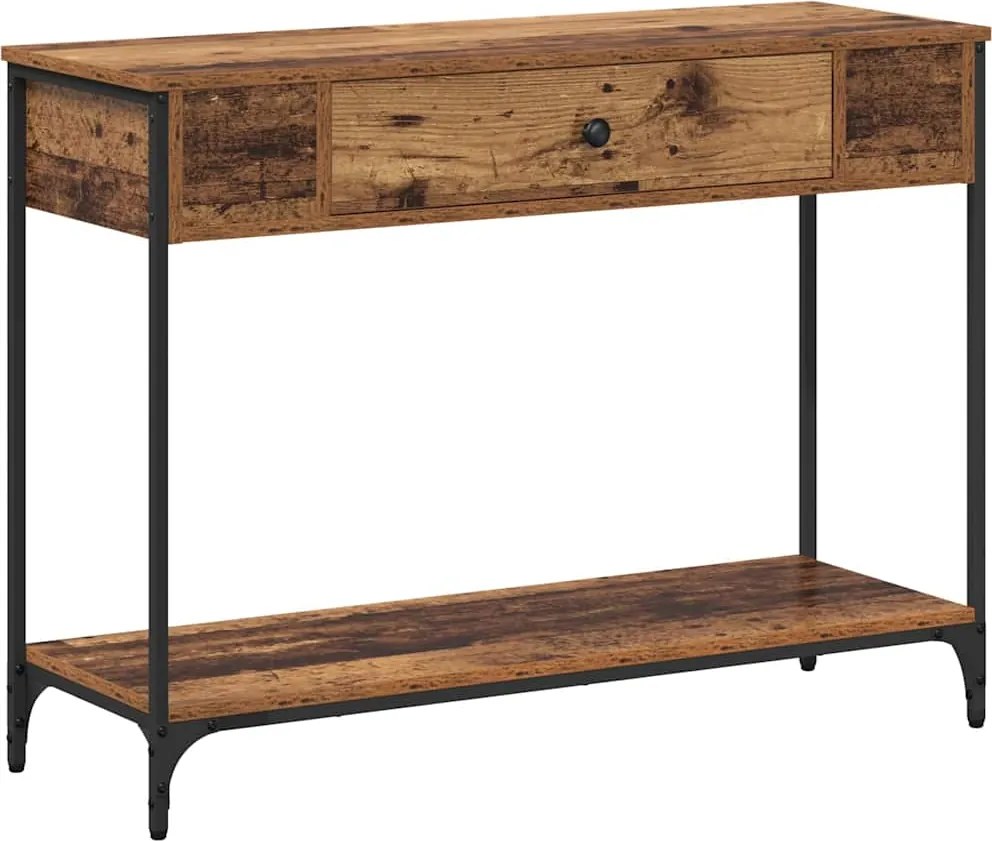 vidaXL Masă de consolă Lemn vechi 100 x 34.5 x 75 cm Lemn compozit