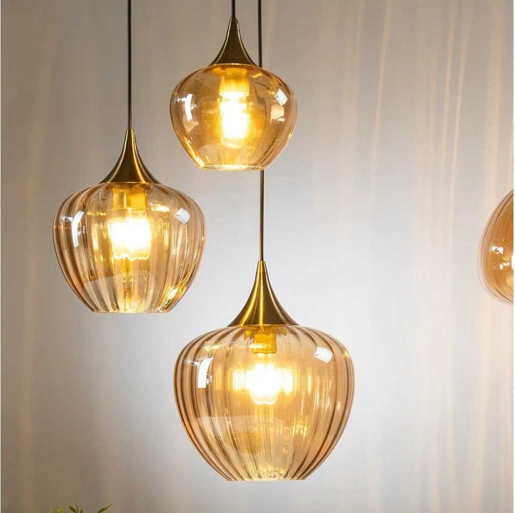 ONLI - Lustra suspendată pe cablu ELIDE 3xE27/15W/230V negru/cupru