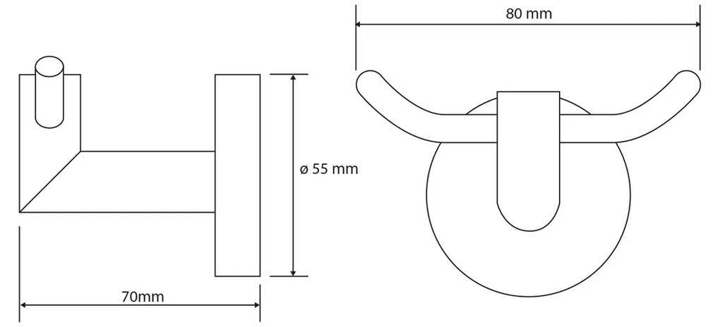 SAPHO XR200 Cârlig dublu X-Round, argintiu