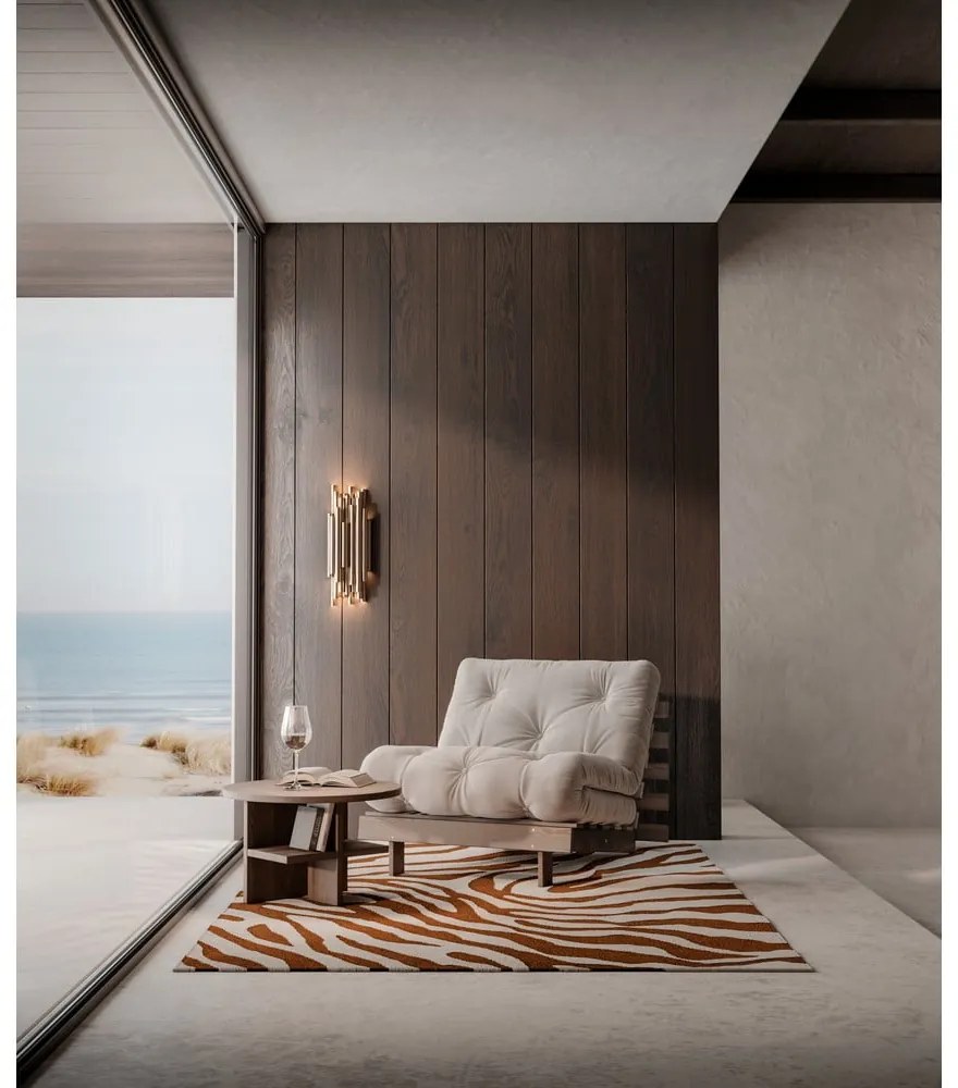 Fotoliu crem Roots Black Night – Karup Design