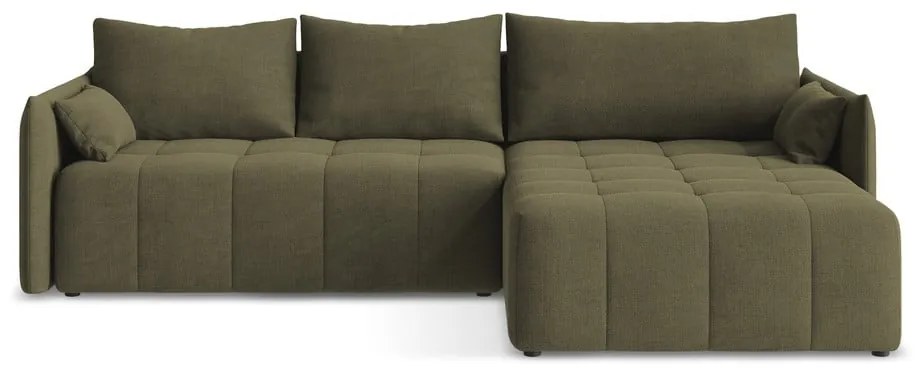 Colțar kaki extensibil/cu spațiu de depozitare (cu colț pe partea dreaptă/cu șezlong) Moku – Makamii