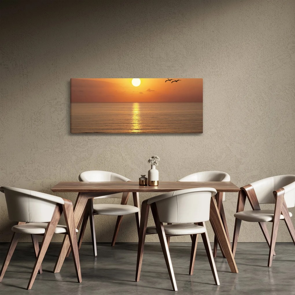 Tablou - Apus de soare peste ocean (120x50 cm)