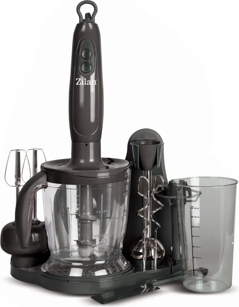 Mixer vertical (blender de mana) ZILAN ZLN5343 - 700W, pahar 0.7L + recipient 1L, 2 viteze