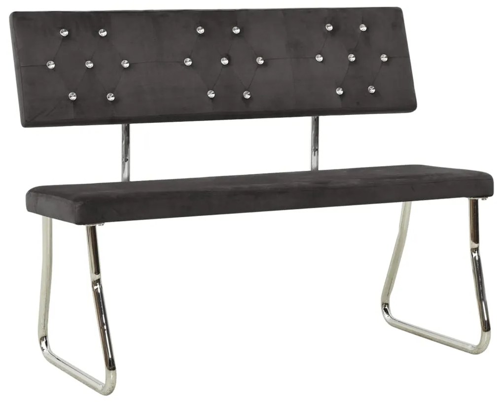 325864 vidaXL Bancă, gri închis, 110 cm, catifea