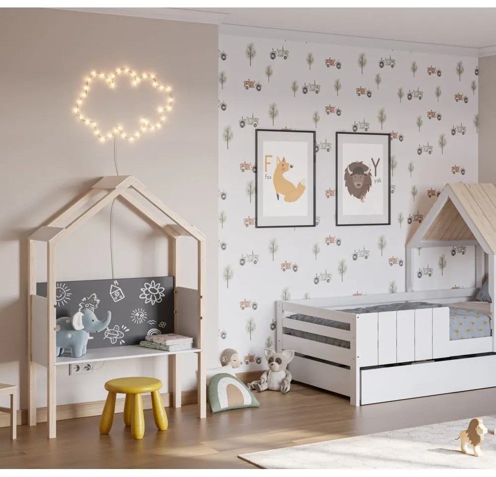 Birou de copii din lemn de pin 40x100 cm Roxana – Marckeric