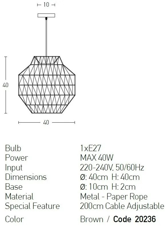 Pendul design modern Vinil maro