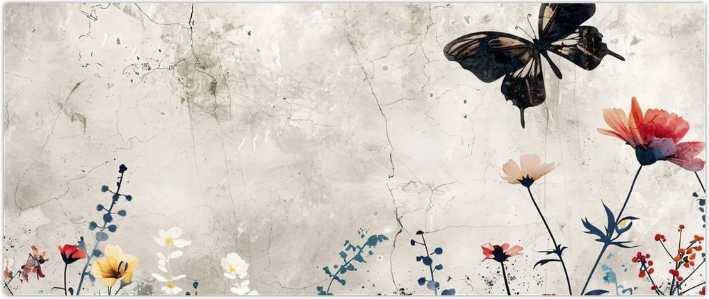 Tablou - Pajiște în beton (120x50 cm)