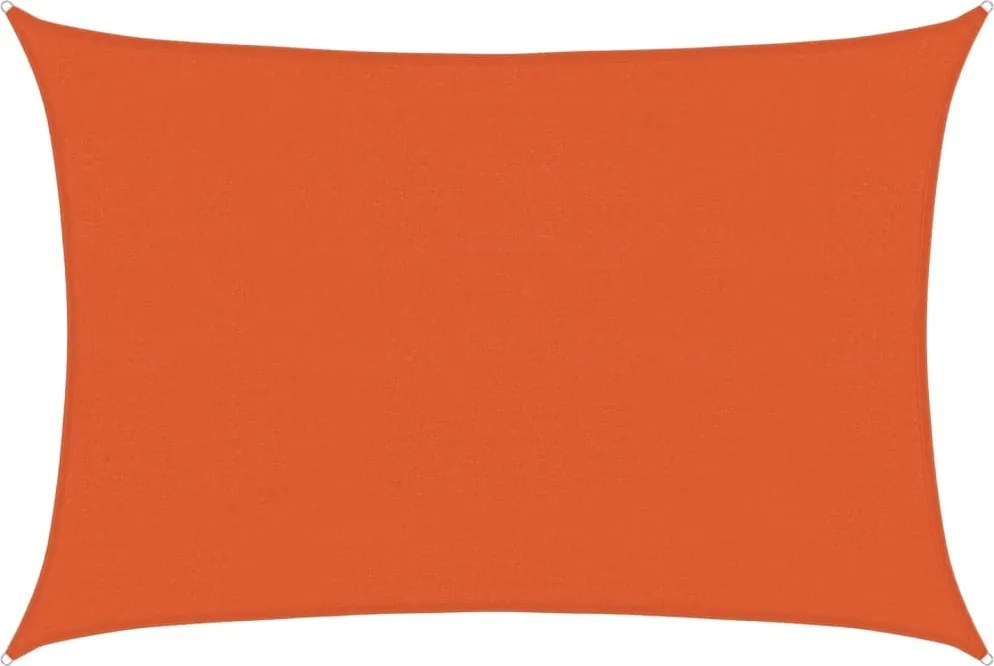 vidaXL Pânză parasolar, portocaliu dreptunghiular 4x5 m HDPE 160 g/m²