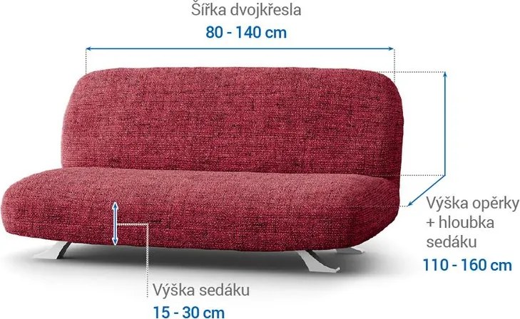 Gaico Huse bielastice VITTORIA bordo 2fotoliu cu manere de lemn (l. 80 -140 cm)