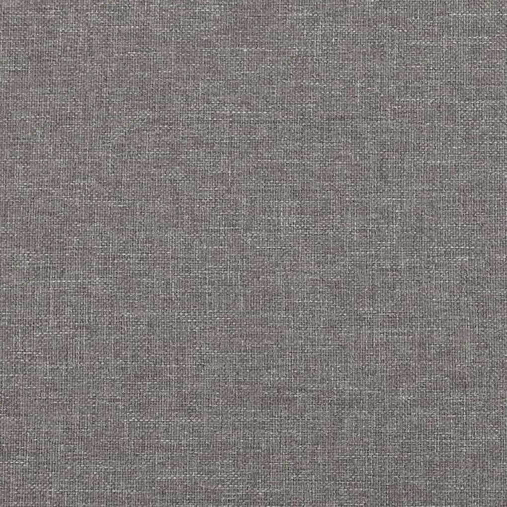 Canapea cu 3 locuri si taburet, gri deschis, 210 cm, textil Gri deschis, 228  x 77 x 80 cm