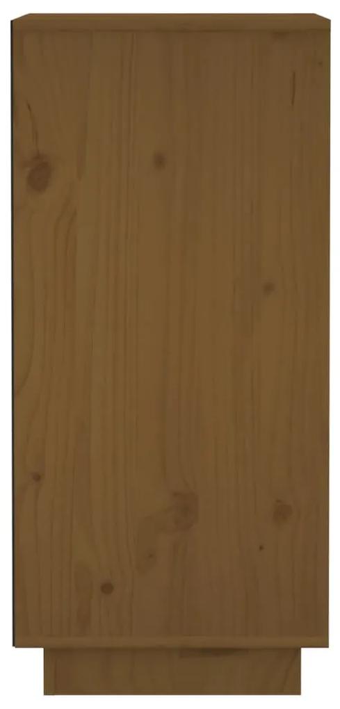 Servante, 2 buc., maro miere, 31,5x34x75 cm, lemn masiv de pin 2, maro miere