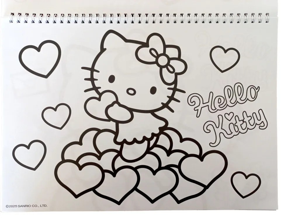 Hello Kitty Sweetheart Caiet de schițe spirală A/4 cu 40 de foi și autocolante