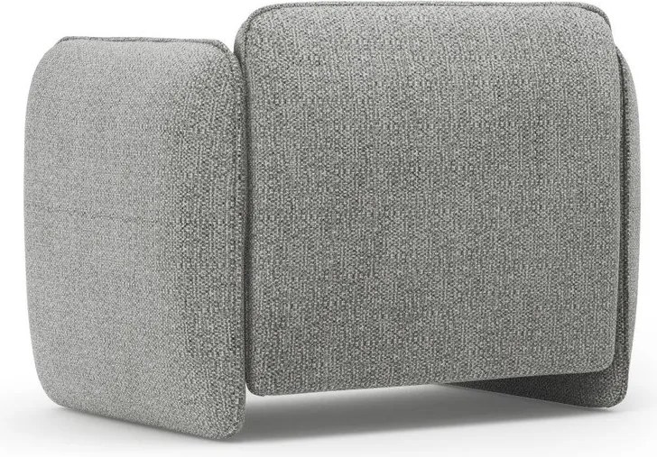 Fotoliu gri deschis cu tapițerie din chenille Georgia – Micadoni