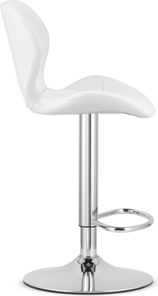 OFERTA Scaun de bar din piele ecologica WEST, alb II. calitate
