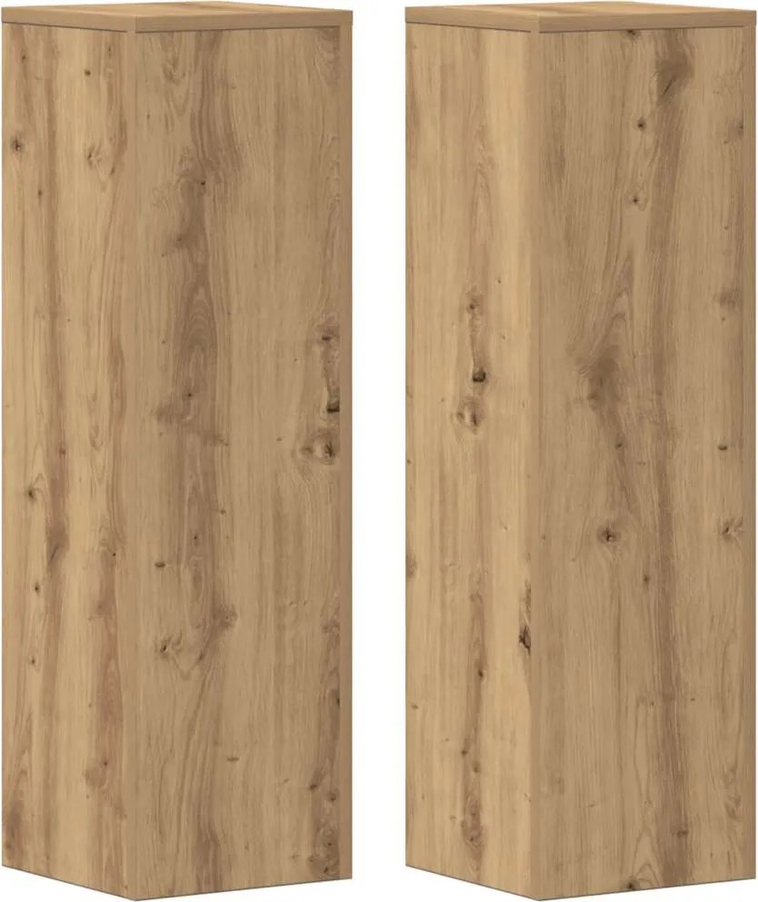 vidaXL Suporturi de plante, 2 buc., stejar artizanal, 25x25x80cm, lemn
