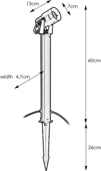 Markslöjd 106932 - Lampă LED de exterior GARDEN24 LED/6W/24V 86 cm IP44 neagră