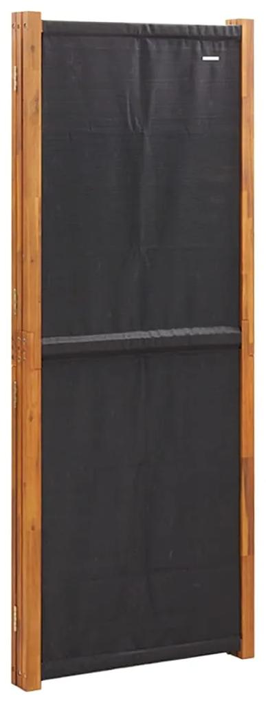 Paravan de camera cu 3 panouri, negru, 210x180 cm Negru, 210 x 180 cm, 1