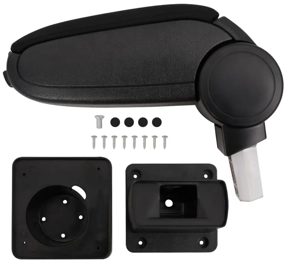 vidaXL Cotieră auto, negru, 13x31,5x(29-51) cm ABS