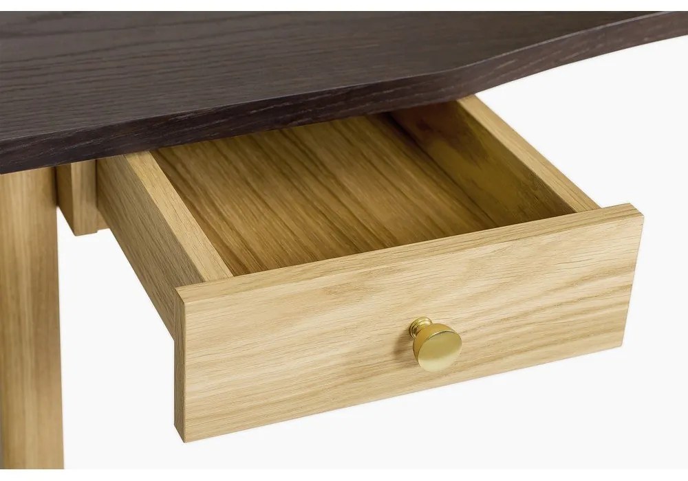 Birou cu aspect de lemn de stejar 70x140 cm Nice – Woodman