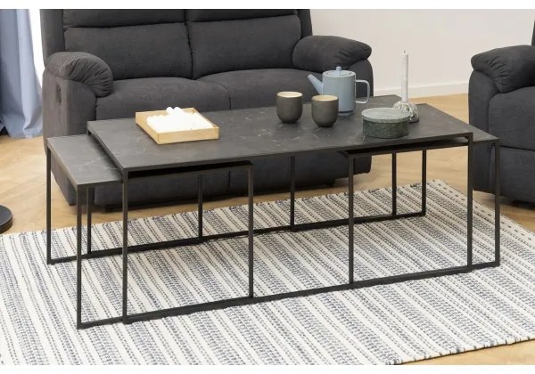 Set de măsuțe de cafea ALMA 3 buc. antracit