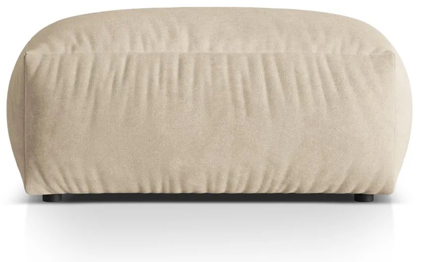 Taburet modular bej cu tapițerie din catifea Martina – Micadoni