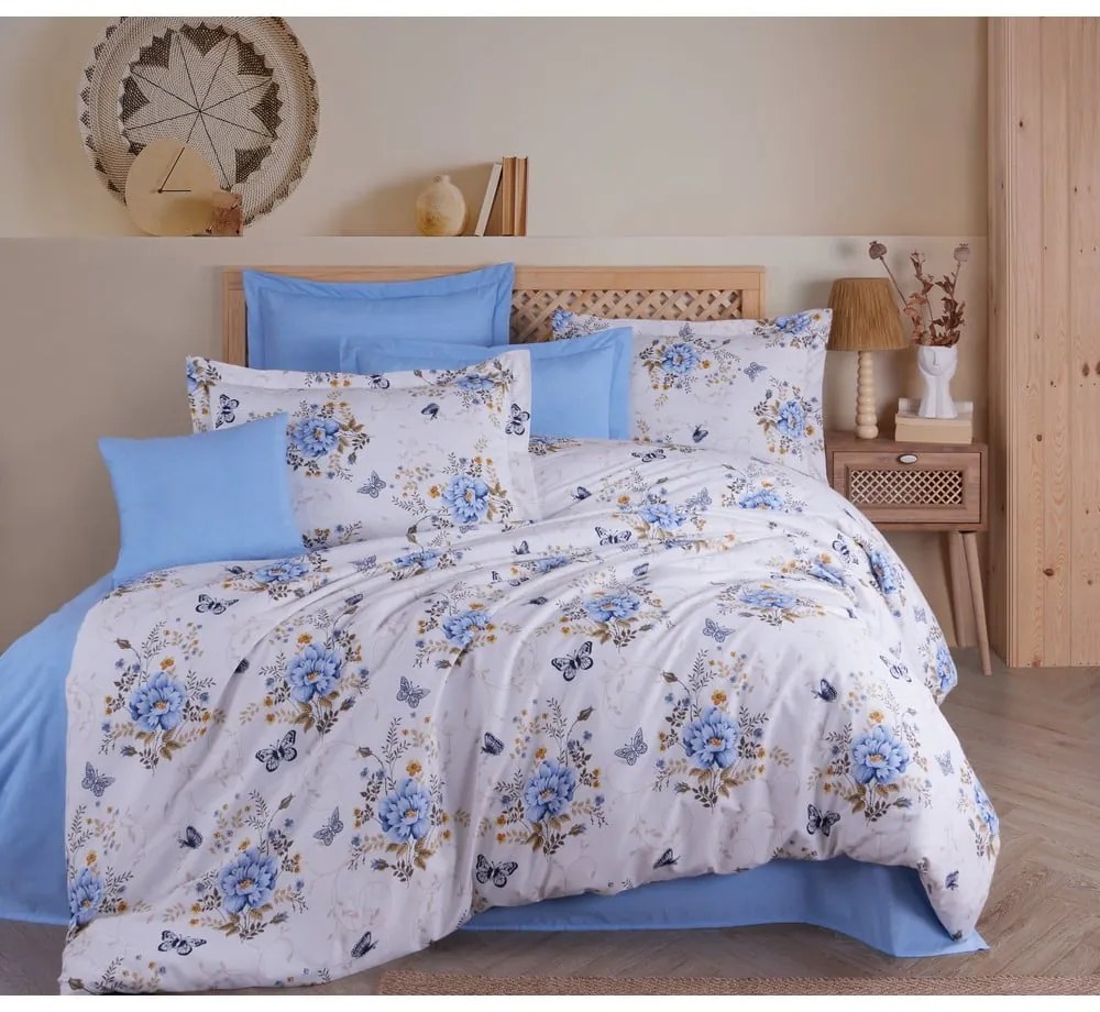 Lenjerie de pat albă din bumbac ranforcé pentru pat de o persoană 140x200 cm Aylin – Mijolnir