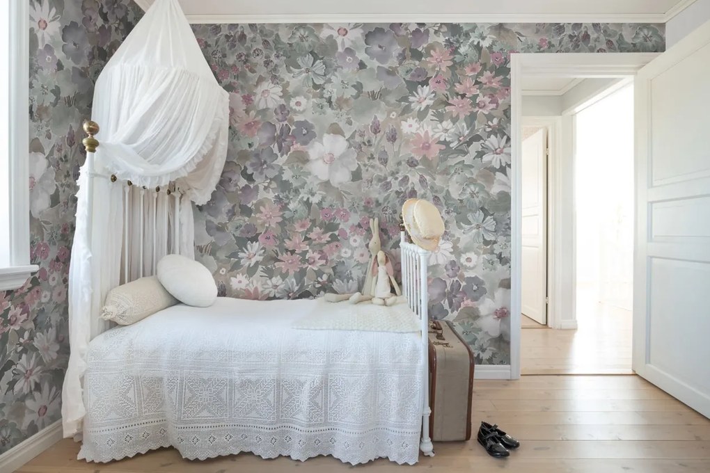 Fototapet, Summer Field, Dusty Pink, Rebel Walls