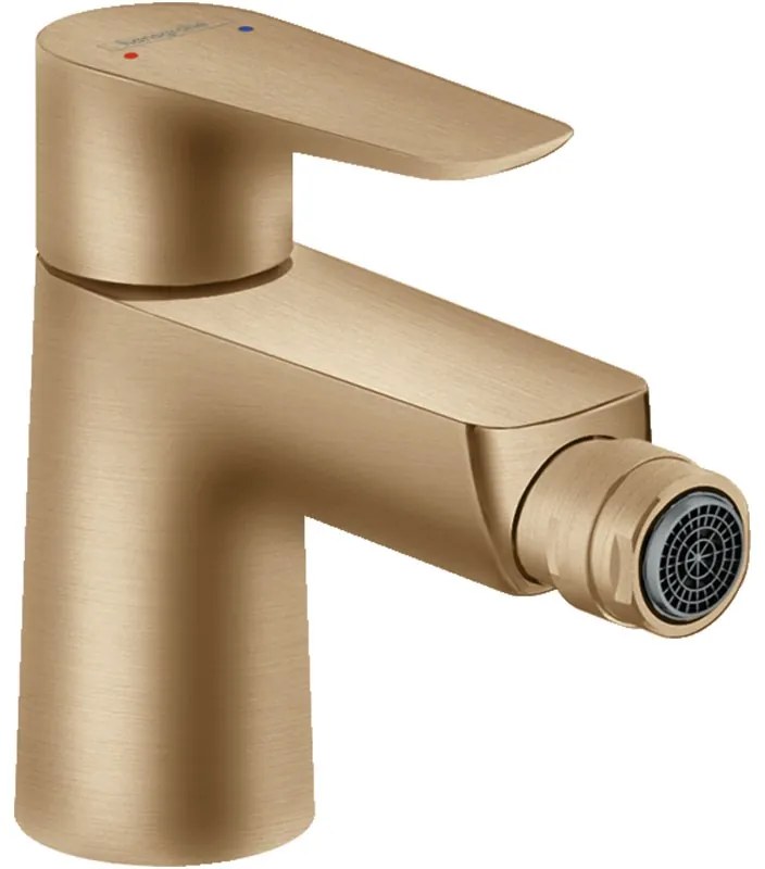 Baterie bideu cu ventil culoare bronz periat Hansgrohe, Talis Select E Bronz periat