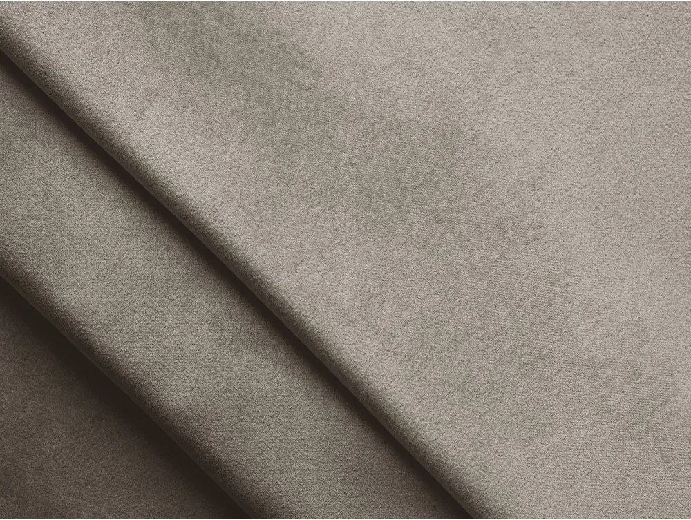 Taburet maro deschis cu tapițerie din catifea Lani – Makamii