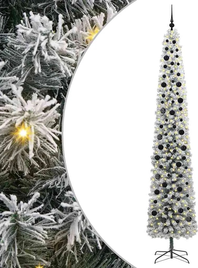 vidaXL Brad de Crăciun artificial Verde 270 cm PVC și oțel și plastic