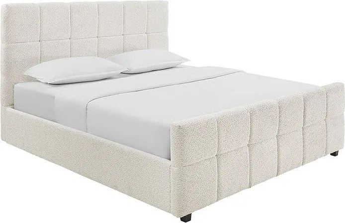 Pat PRESTIGE 180x200cm crem boucle cu spatiu de depozitare