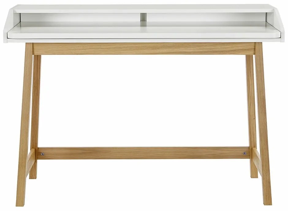 Birou cu blat alb Woodman St. James, alb-natural