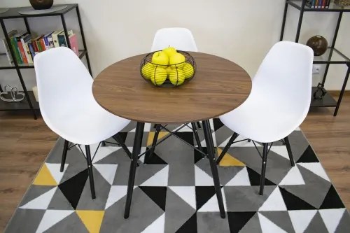 Masă rotundă ANELLO Dark Ash 80cm