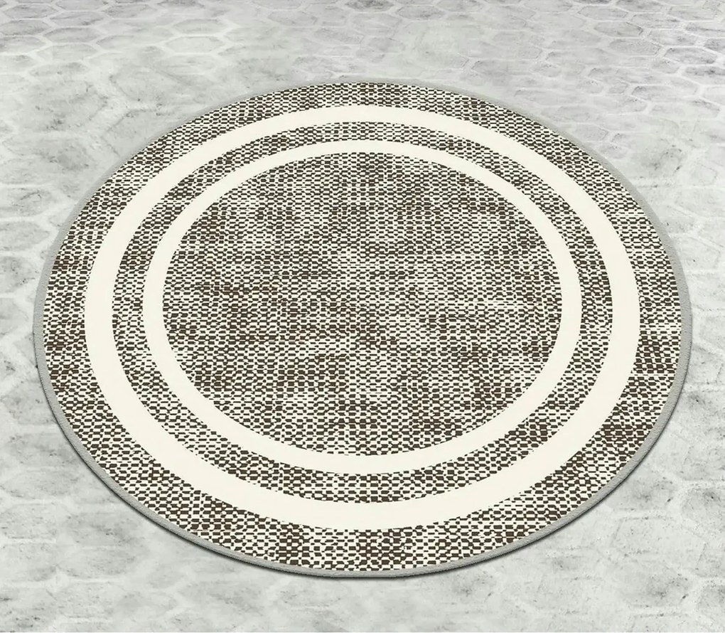 Covoras baie FORMICA CIRCLE DJT, 100x100 cm, forma rotunda, poliester,