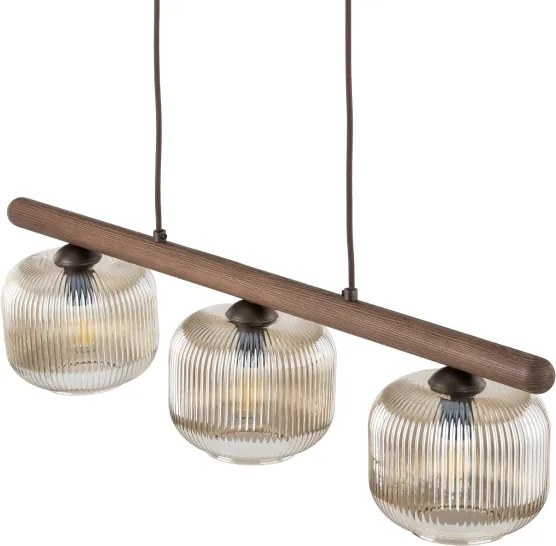 Candelabru pe cablu SALVIA 3xE14/10W/230V maro/maro fumuriu
