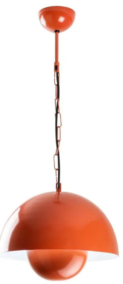 Lustră pe cablu KURE 1xE27/40W/230V portocaliu
