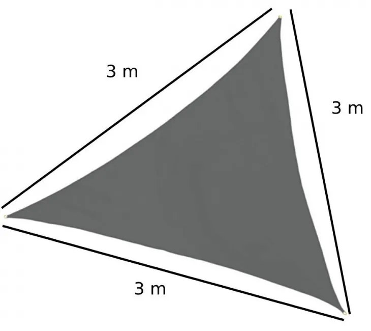 Sunflow solar naviga triunghi 3x3x3 m antracit