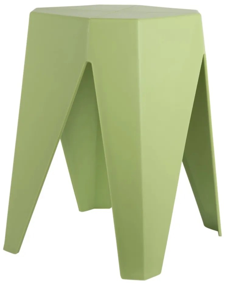 Scaun verde din plastic Cherish – Leitmotiv