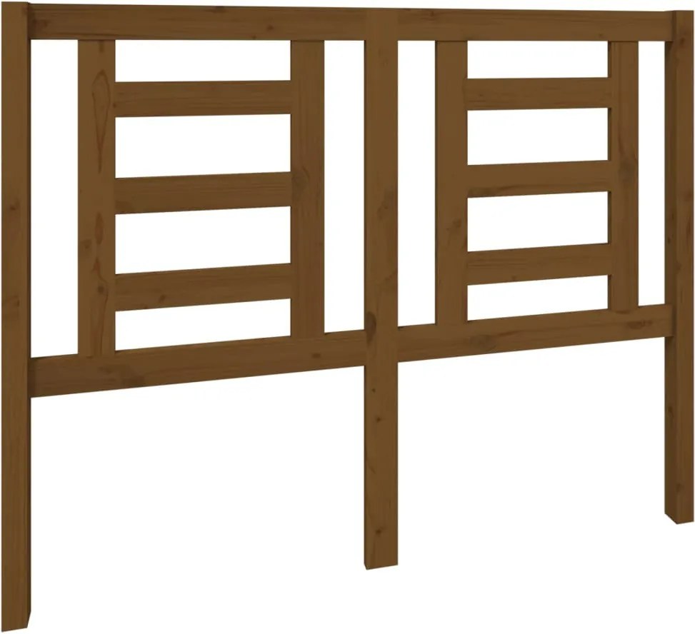 vidaXL Tăblie de pat, maro miere, 126x4x100 cm, lemn masiv de pin