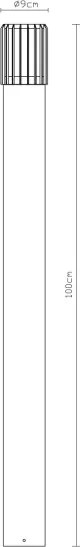 Globo 32163 - Lampă de exterior MERVIN 1xE27/15W/230V IP54 100 cm